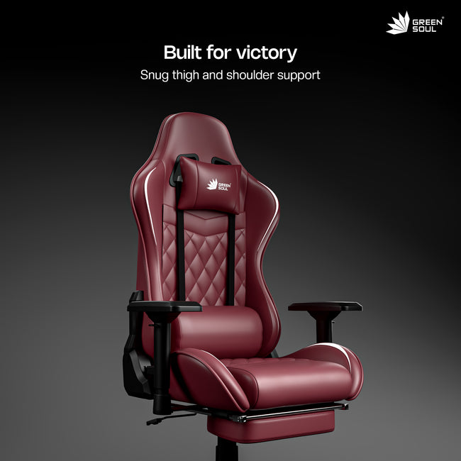 Green Soul Ghost Gaming Chair With Integrated Footrest