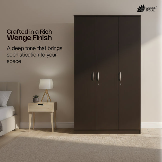 Green Soul Merlin 3-Door Wardrobe