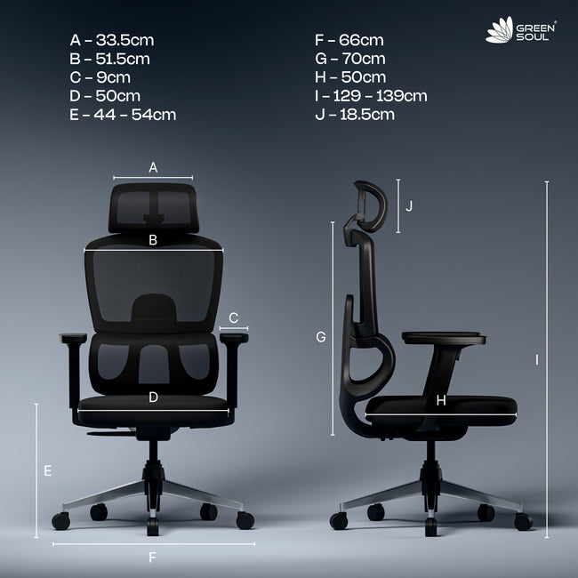 Green Soul Orion Ergonomic Office Chair with Dual Panel Backrest and Intelli-Adapt Auto-Weight Sensing Recline