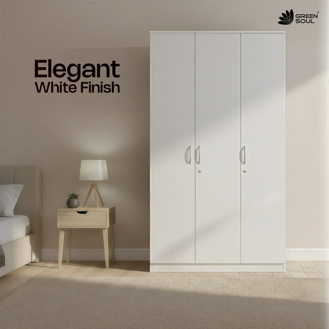 Green Soul Merlin 3-Door Wardrobe