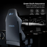 Green Soul Vision Pro V2 Premium Fabric 4D Armrests & Flat Wheelbase Ergonomic Gaming Chair