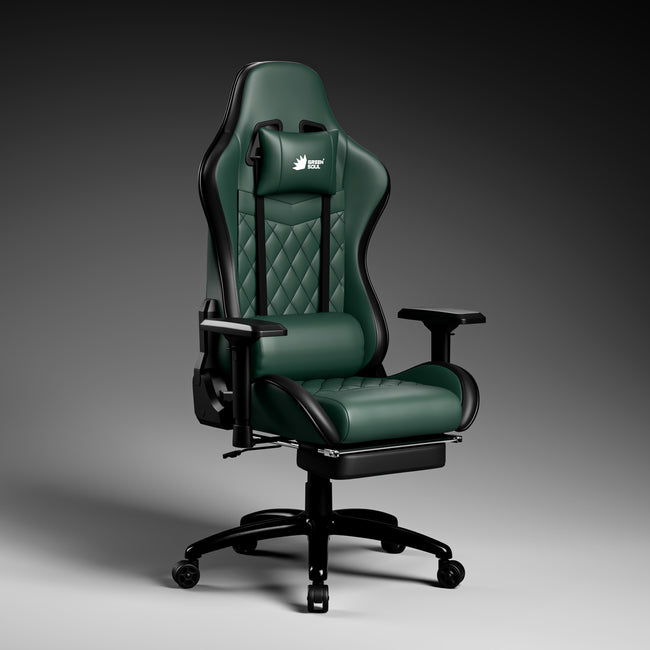 Green Soul Ghost Gaming Chair With Integrated Footrest