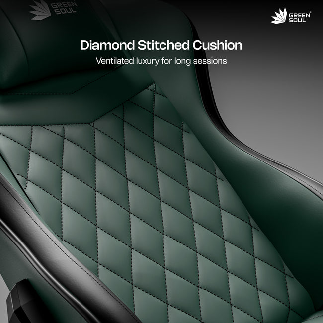 Green Soul Ghost Gaming Chair With Integrated Footrest