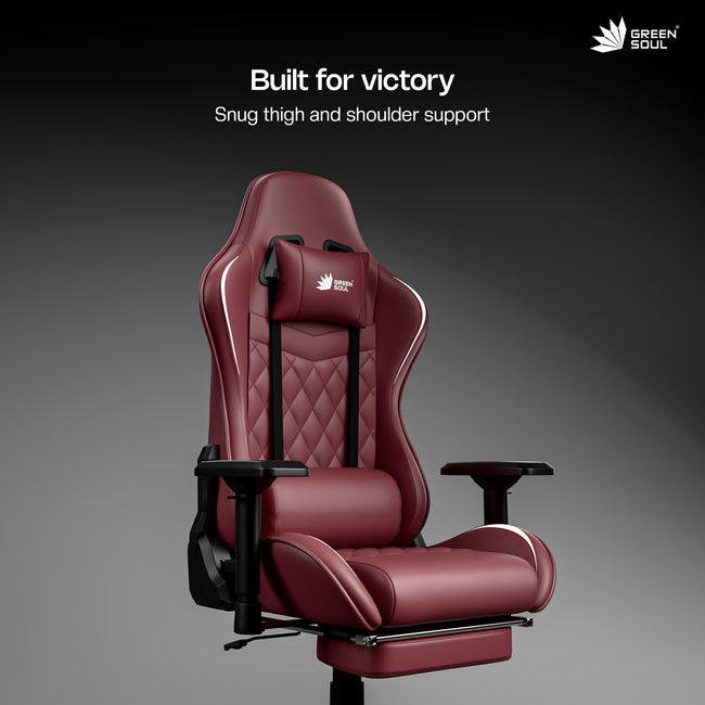 Green Soul Ghost Gaming Chair With Integrated Footrest