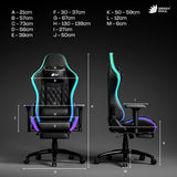 Green Soul Ghost RGB Ergonomic Gaming Chair Premium PU Leather Upholstery with Diamond Stitching
