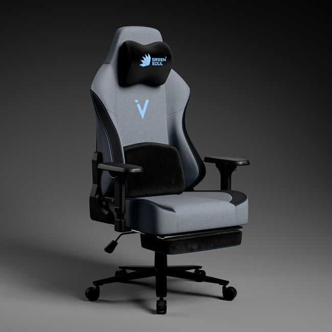 Green Soul Vision Pro V2 Premium Fabric 4D Armrests & Flat Wheelbase Ergonomic Gaming Chair