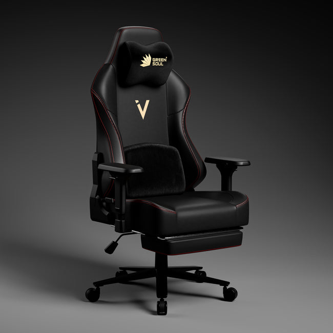 Green Soul Vision Pro V2 Premium Fabric 4D Armrests & Flat Wheelbase Ergonomic Gaming Chair