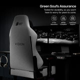 Green Soul Vision Pro V2 Premium Fabric 4D Armrests & Flat Wheelbase Ergonomic Gaming Chair