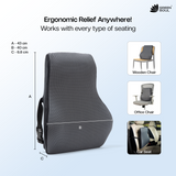 Green Soul ErgoCore Back Rest Cushion Memory Foam Lumbar Support Pillow
