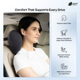 Green Soul ErgoCore Car Neck Rest Pillow (2.5 Inch) Memory Foam