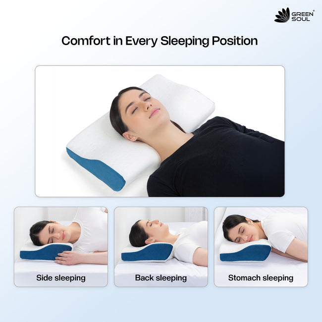 Green Soul ErgoCore Contour Pillow Memory Foam Pillow