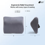Green Soul ErgoCore Car Neck Rest Pillow (4 Inch) Memory Foam