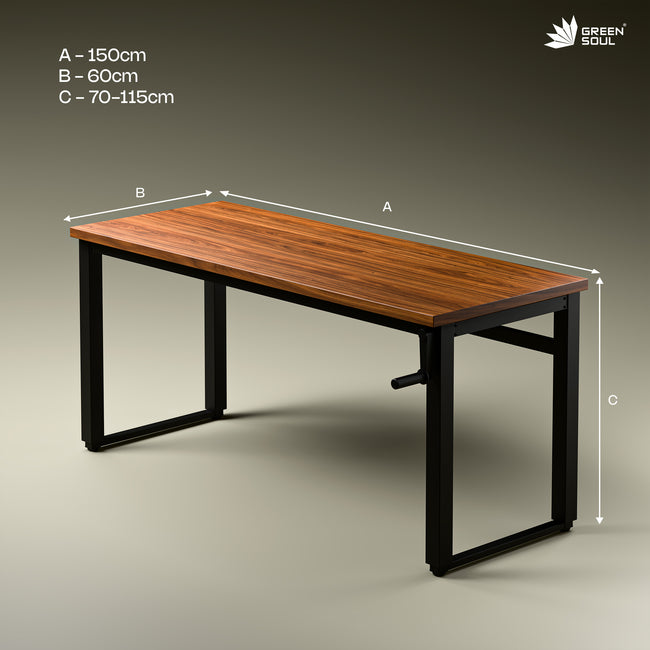 Green Soul Rise (5ft) Manual Height Adjustable Table