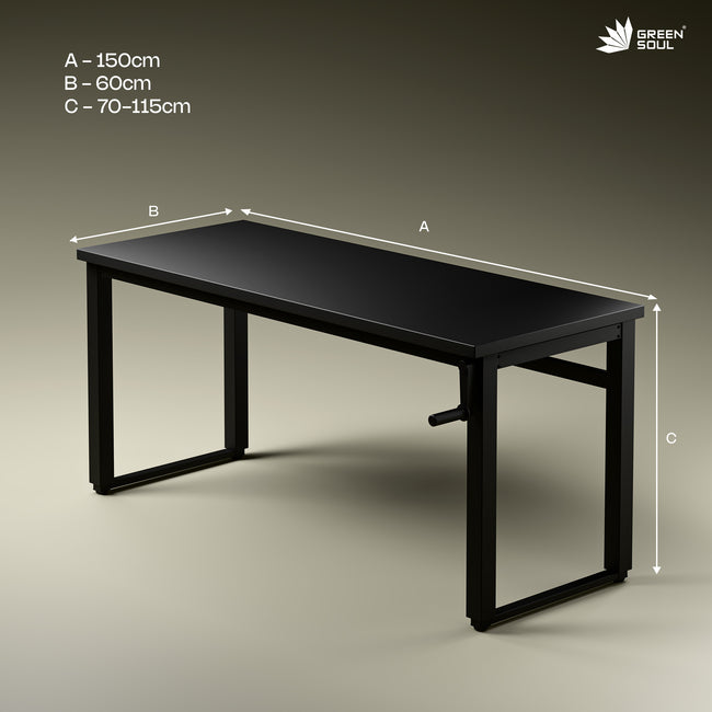 Green Soul Rise (5ft) Manual Height Adjustable Table