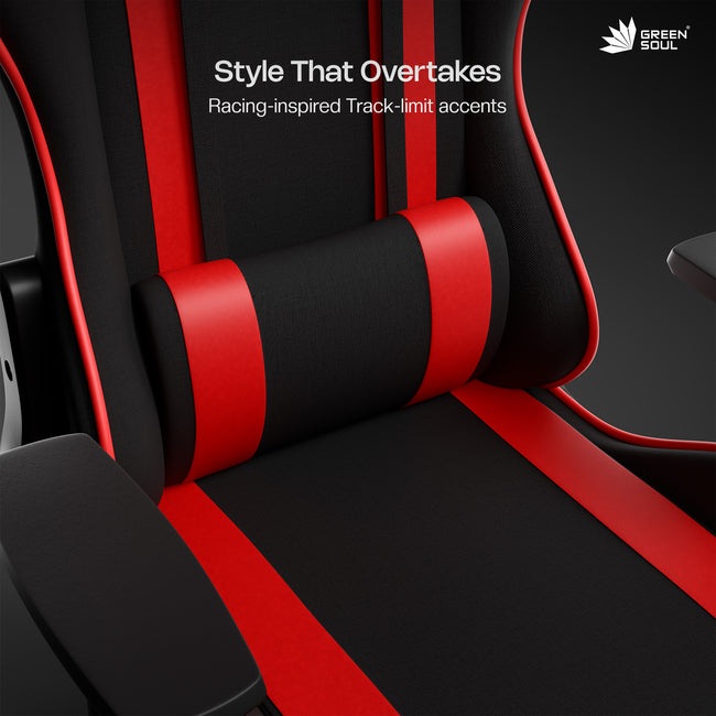 Green Soul Raptor Pro Racing (Fabric) Edition Gaming Chair with Massaged & Footrest