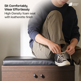 Fortuna 2 Door Shoe Rack with Seating 6 Shelves, 2 Doors Stores up to 12 Pair of Shoes