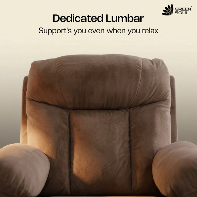 Green Soul  Cloud Single Seater Manual Recliner Sofa