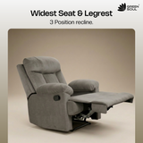 Green Soul  Cloud Single Seater Manual Recliner Sofa
