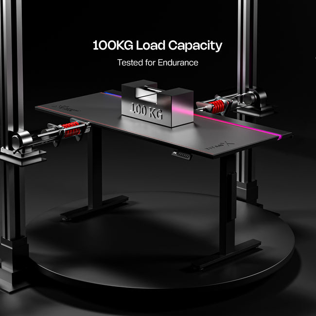 Green Soul Titan X Gaming Height Adjustable Table (Magnetic Wire Routing)