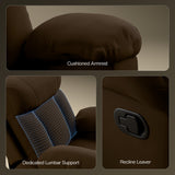 Green Soul  Cloud Single Seater Manual Recliner Sofa