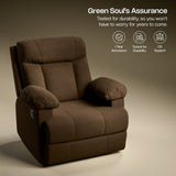 Green Soul  Cloud Single Seater Manual Recliner Sofa