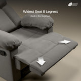 Green Soul  Cloud Single Seater Manual Recliner Sofa