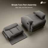 Green Soul  Cloud Single Seater Manual Recliner Sofa