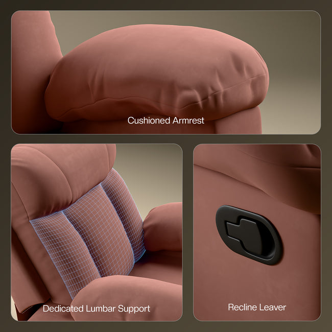 Green Soul  Cloud Single Seater Manual Recliner Sofa