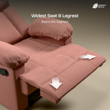 Green Soul  Cloud Single Seater Manual Recliner Sofa