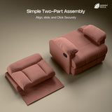 Green Soul  Cloud Single Seater Manual Recliner Sofa