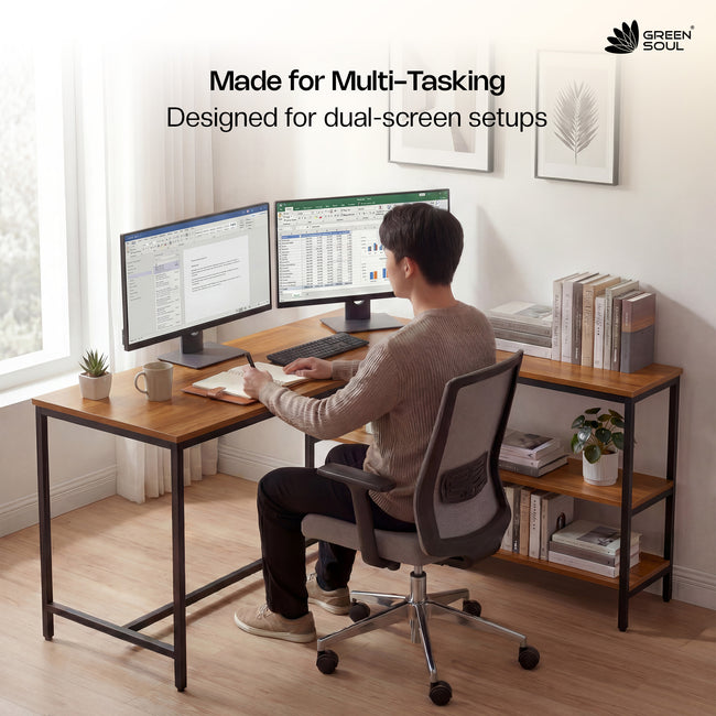 Green Soul Thrive Metal Base Office Study Table