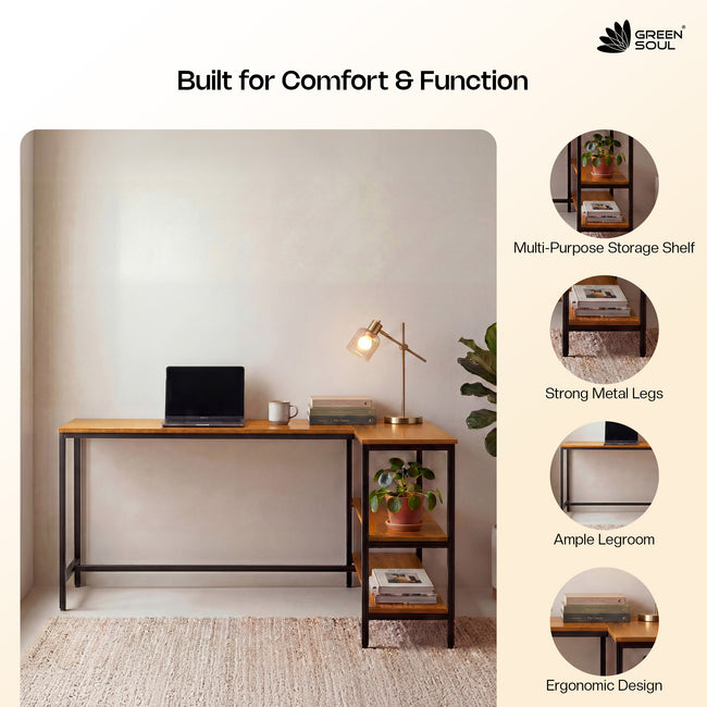 Green Soul Thrive Metal Base Office Study Table