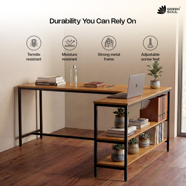 Green Soul Thrive Metal Base Office Study Table
