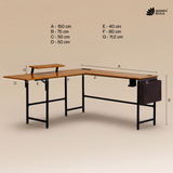 Green Soul Summit L-Shaped Computer Table for Home