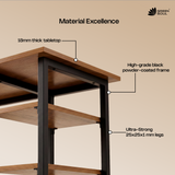 Green Soul Aspire L-Shaped Study Table for Home and Office