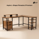 Green Soul Aspire L-Shaped Study Table for Home and Office