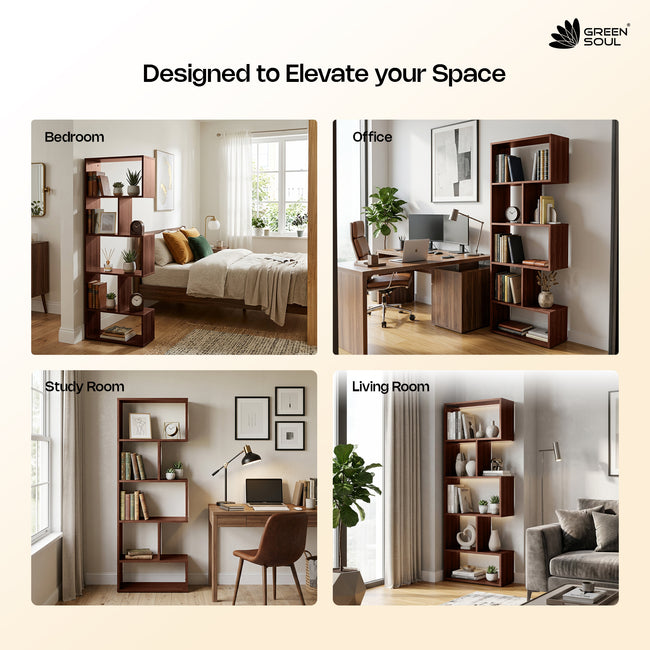 Green Soul Avenor Engineered Wood Book Shelf