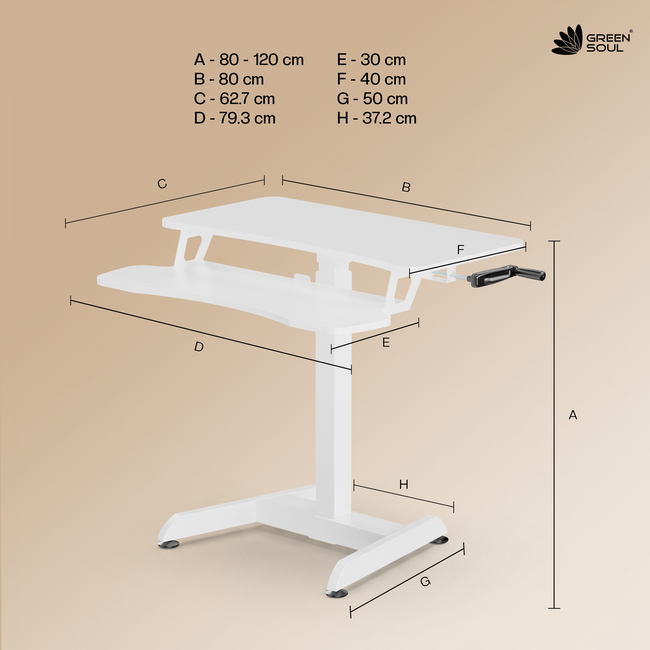 Green Soul Ascend Ergonomic Height Adjustable Table