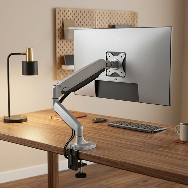 Green Soul Heavy Duty Single Monitor Gas Spring Stand Fits 17-45" Screen-15Kg Weight Capacity