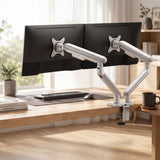 Green Soul Dual Monitor Gas Spring Stand Fits 13-32" Screen 9Kg Weight Capacity With USB A 3.0 & C Ports