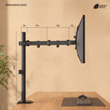 Green Soul Single Monitor Height Adjustable Stand Fits 13-32" Screen 9Kg Weight Capacity
