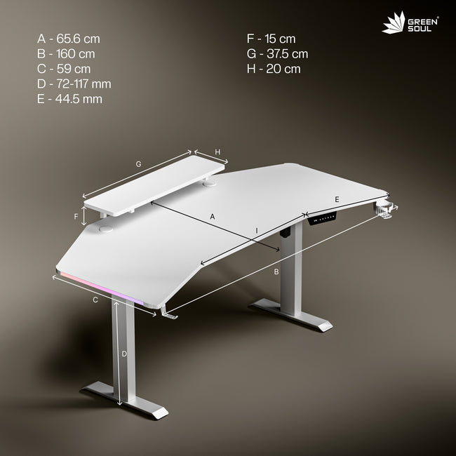 Green Soul ARC Gaming Height Adjustable Table