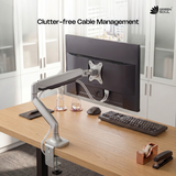 Green Soul Heavy Duty Single Monitor Gas Spring Stand Fits 17-45" Screen-15Kg Weight Capacity
