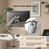 Green Soul Heavy Duty Single Monitor Gas Spring Stand Fits 17-45" Screen-15Kg Weight Capacity