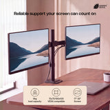 Green Soul Dual Monitor Height Adjustable Stand Fits 13-32" Screen 9Kg Weight Capacity