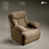 Green Soul  Cloud Single Seater Manual Recliner Sofa