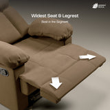 Green Soul  Cloud Single Seater Manual Recliner Sofa