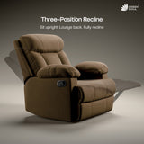 Green Soul  Cloud Single Seater Manual Recliner Sofa