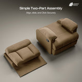 Green Soul  Cloud Single Seater Manual Recliner Sofa