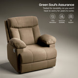 Green Soul  Cloud Single Seater Manual Recliner Sofa